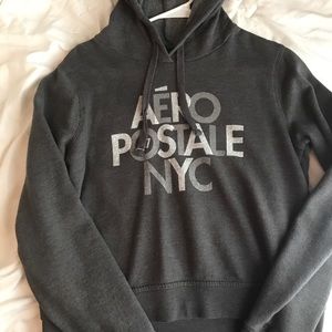 Cropped Aeropostale Logo Hoodie